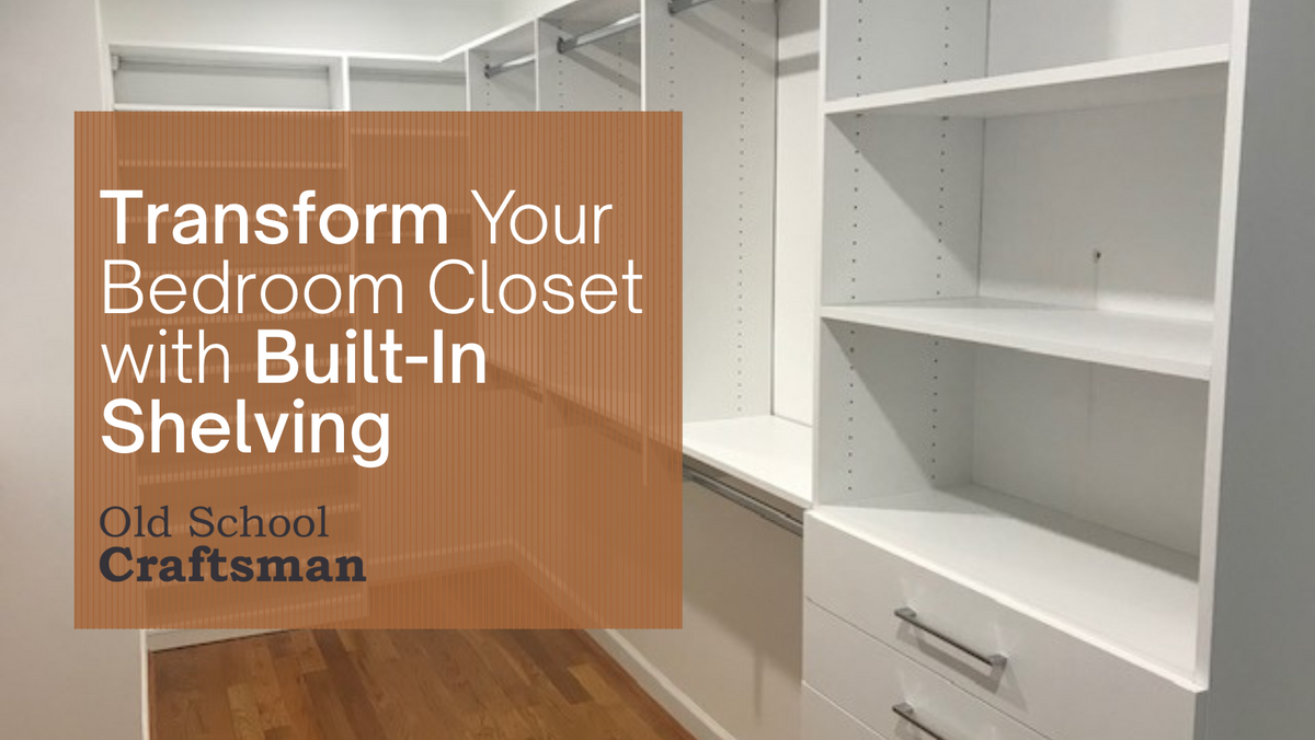 Custom shelving in a closet